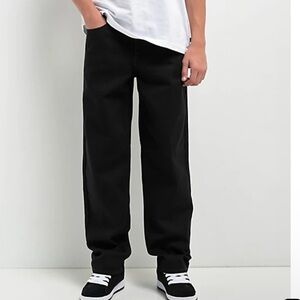 Empyre Kids Loose Fit Black Denim Skate Pants 25